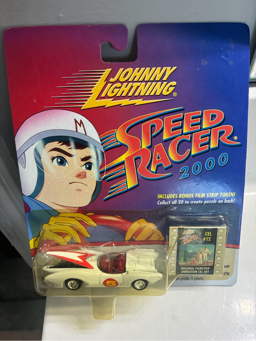 New in Package vintage Johnny Lightning Speed Racer 2000 Mach 5  Car.
